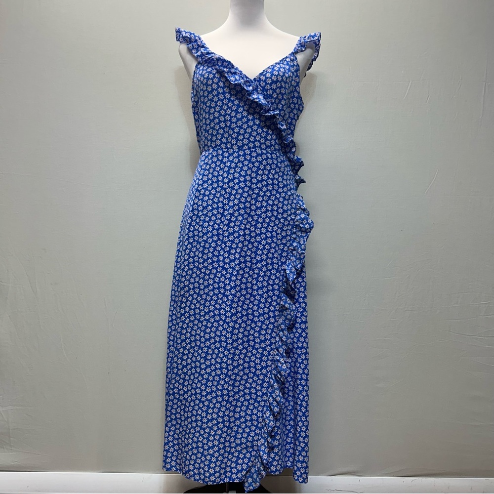 Madewell Ruffled Wrap Maxi Dress in Mini Daisy 8